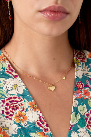 Link chain double heart - gold h5 Picture3